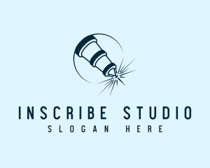 Inscribe - Laser Cutter Beam logo design