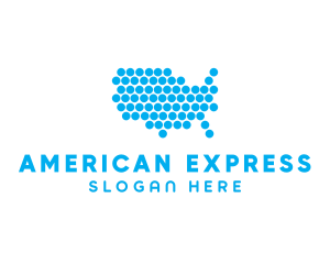 USA Dot Map logo design