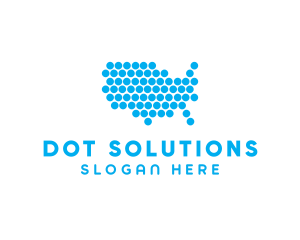 Dot - USA Dot Map logo design