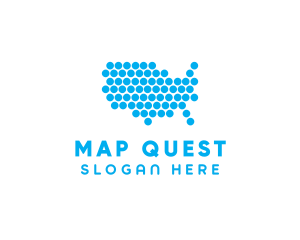 USA Dot Map logo design