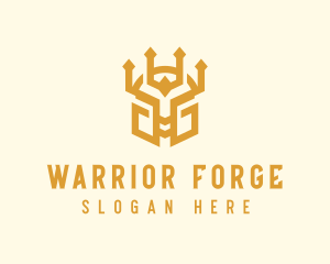 Viking Warrior Helmet logo design