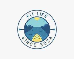 Kayak Paddle Fitness logo design