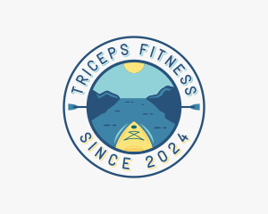 Kayak Paddle Fitness logo design