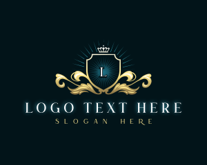 Royal - Elegant Royal Crown Shield logo design