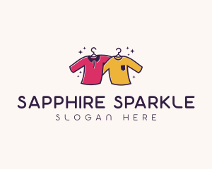Sparkling T-shirt Clean Laundry logo design
