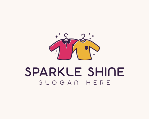 Sparkling T-shirt Clean Laundry logo design