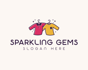 Sparkling T-shirt Clean Laundry logo design