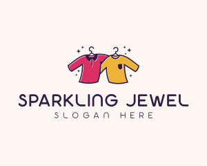 Sparkling T-shirt Clean Laundry logo design