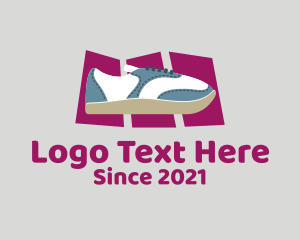 Running Shoes - Sports Rubber Shoes logo design