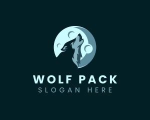 Wolf - Wild Wolf Howling logo design