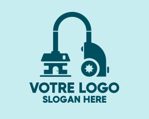 Vacuum Cleaner House Logo