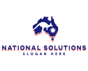 National - Australian National Kangaroo logo design