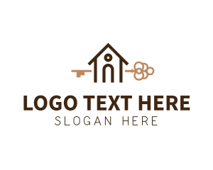 Leasing - Key Door House logo design