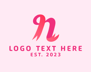 Advisory - Pink Ribbon Letter N logo design