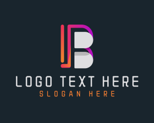 Shop - Modern Futuristic Company Letter B logo design