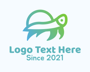 Eco - Turtle Sea Creature logo design