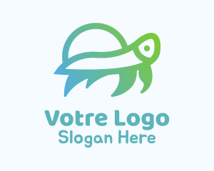 Turtle Sea Creature Logo