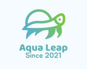 Amphibian - Turtle Sea Creature logo design