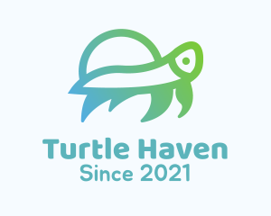 Turtle Sea Creature logo design