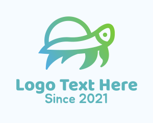 Turtle Sea Creature Logo