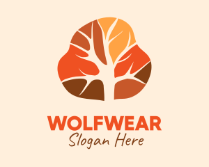 Organic - Fall Season Tree Abstract logo design