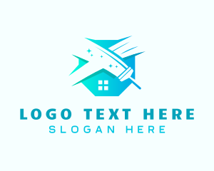 Cleaner - Gradient Squeegee Cleaner logo design