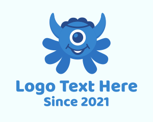 Blue Cyclops Monster Logo