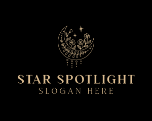 Flower Star Moon  logo design