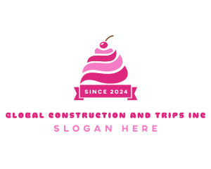 Swirl - Cherry Ice Cream Sundae logo design