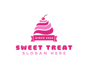 Sundae - Cherry Ice Cream Sundae logo design