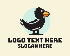 Character - Cute Crow Character logo design