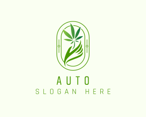 Marijuana Plant Hand Logo