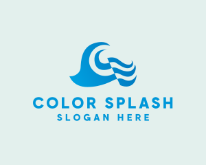 Splash Water Wave logo design