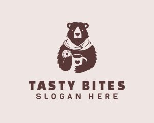 Beast - Coffee & Donut Bear logo design