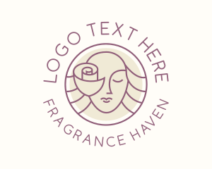 Feminine Rose Face logo design