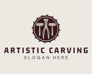 Carving - Carpentry Repair Tools logo design