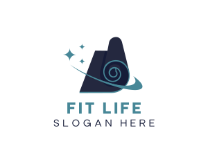 Yoga Mat Fitness logo design