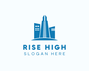 High Rise Tower Building logo design