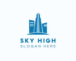 High Rise Tower Building logo design