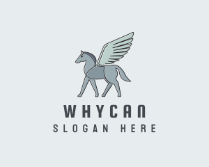 Horse Pegasus Wings Logo
