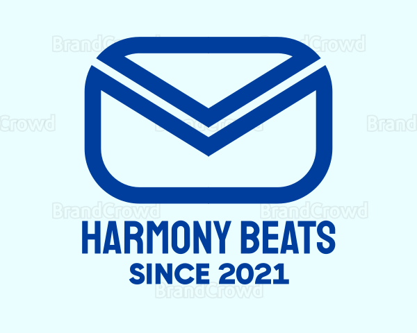 Blue Mail Envelope Logo