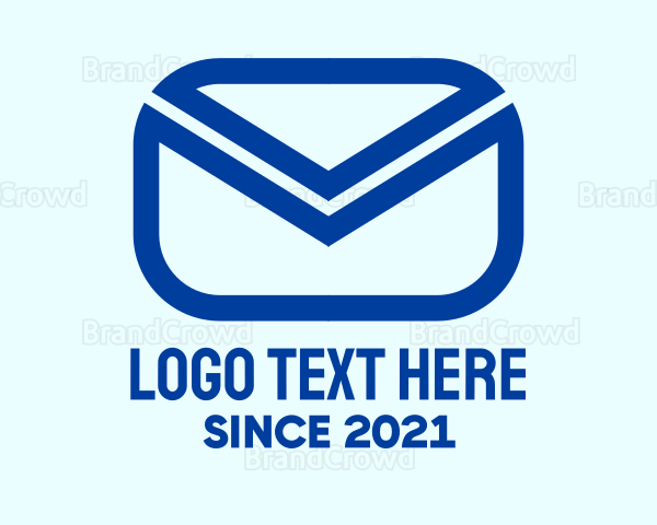 Blue Mail Envelope Logo