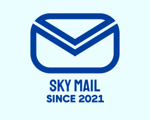 Blue Mail Envelope  logo design