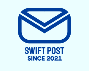 Post - Blue Mail Envelope logo design