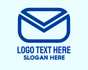 Blue Mail Envelope  Logo