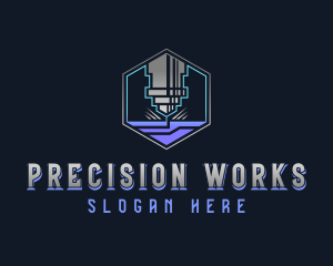 CNC Laser Fabrication logo design