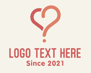 Engagement - Love Heart Question logo design