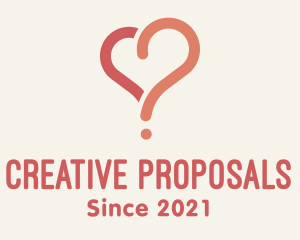 Proposal - Love Heart Question logo design