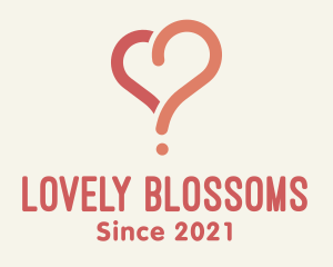 Lovely - Love Heart Question logo design