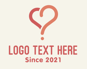Question - Love Heart Question logo design